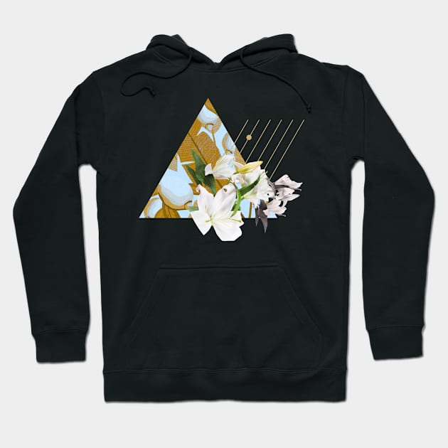 Tropical Flowers & Geometry Hoodie by nileshkikuchise